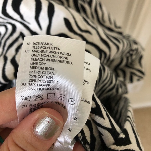 H&M Zebra Print Pleated Mini Skirt 14 - Picture 7 of 8